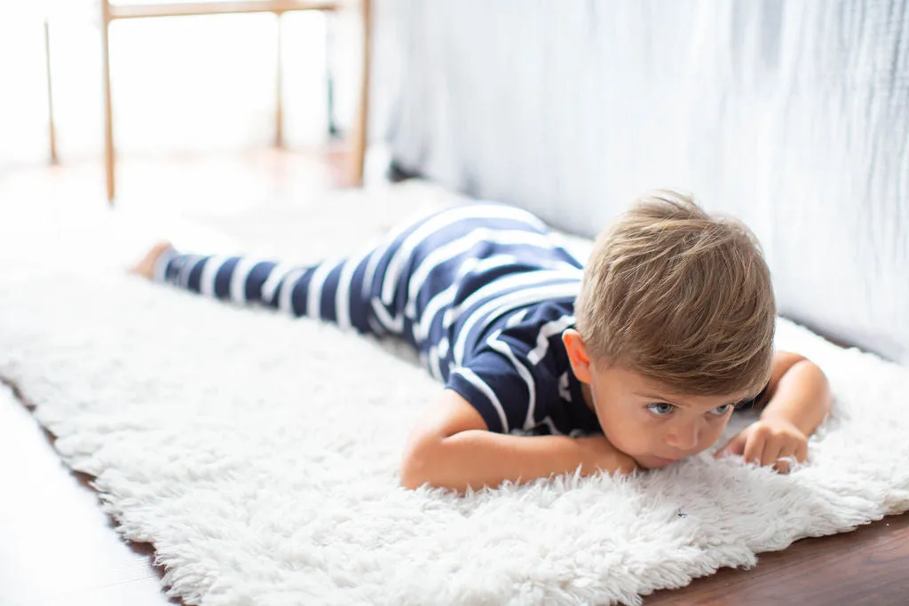 Navy Stripe Kids Pajama Set