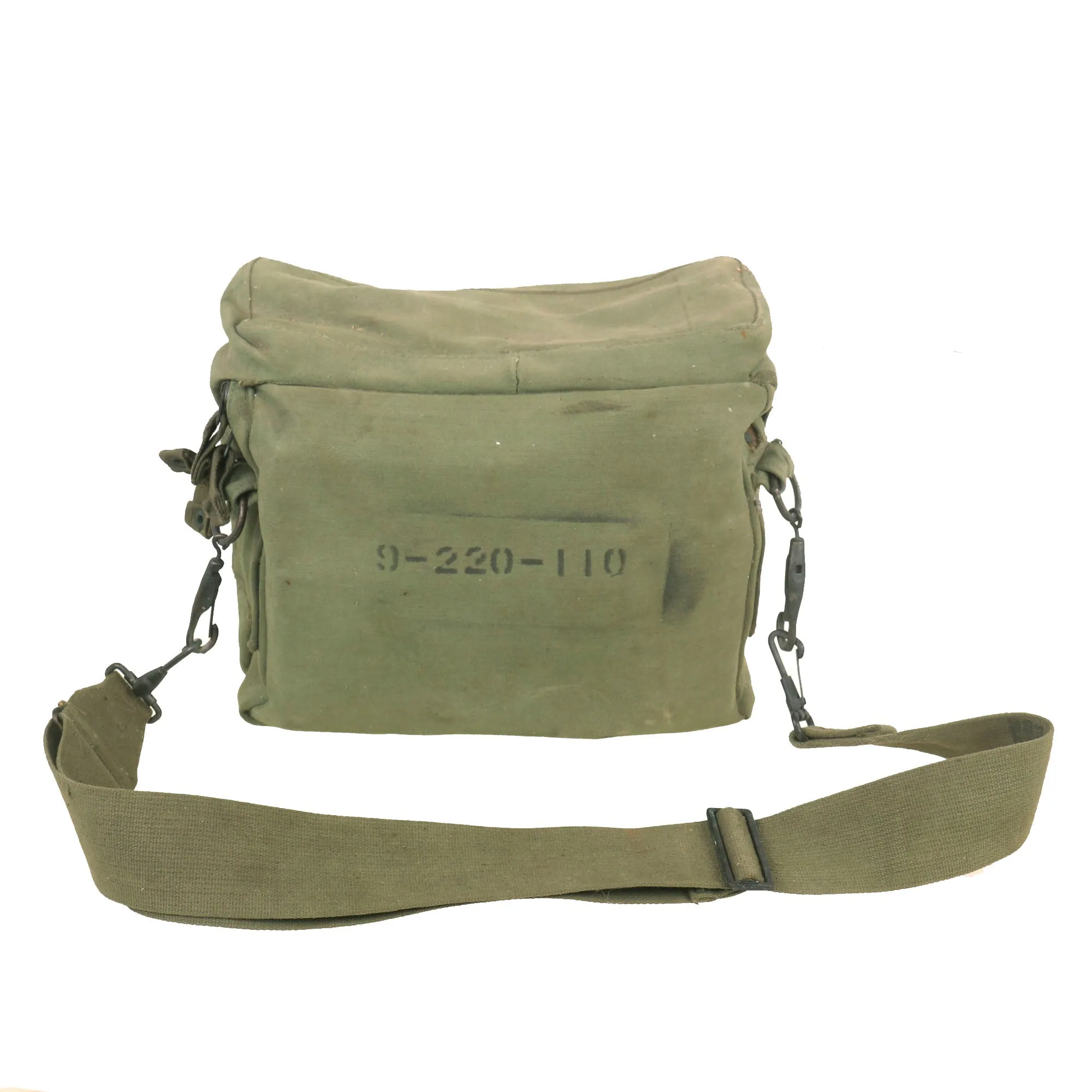 Original U.S. Early Vietnam War Unit-One Rubberized Trifold M3 Medical Bag - With Contents