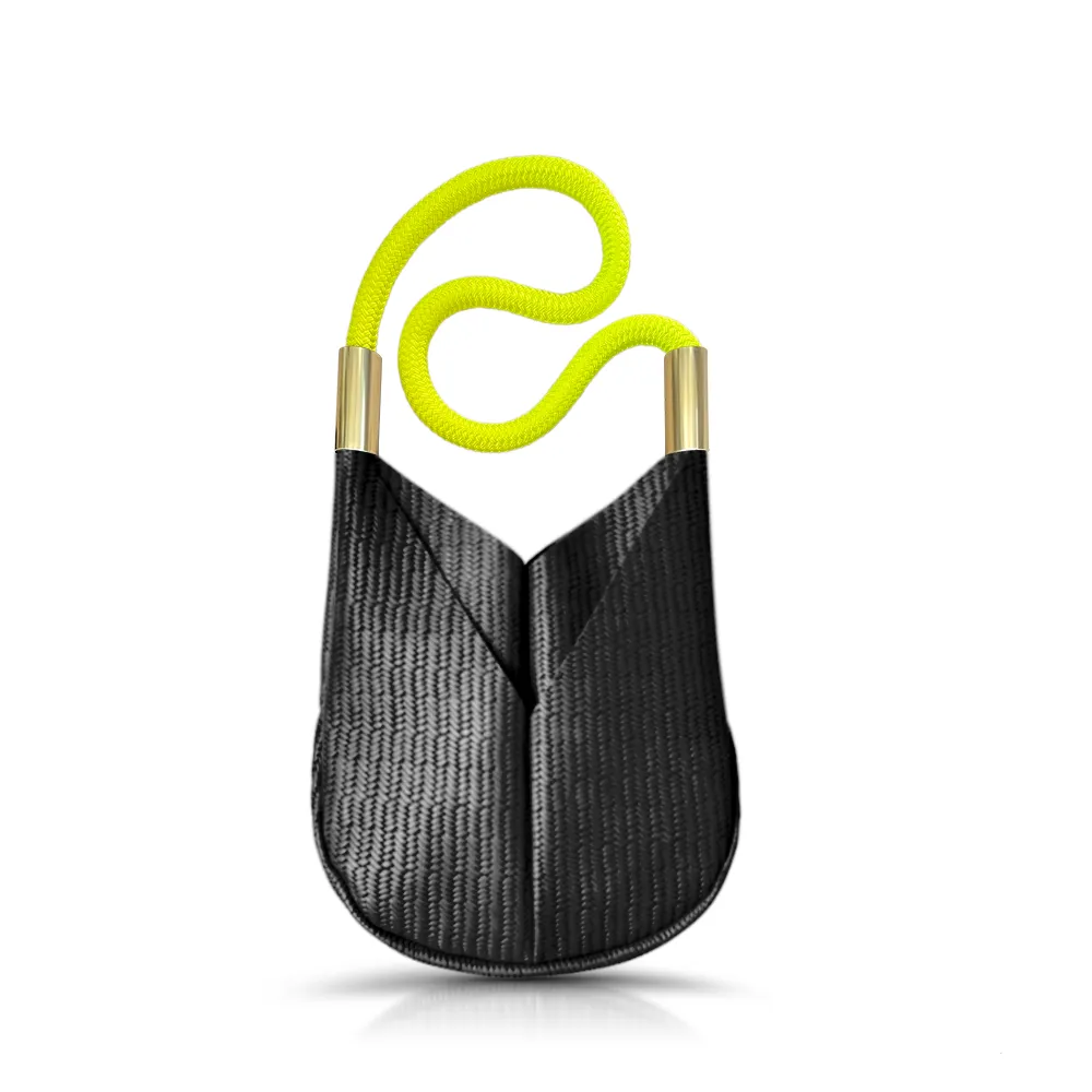 Original Wildwood Bag | Small Crossbody in Black Basketweave Leather