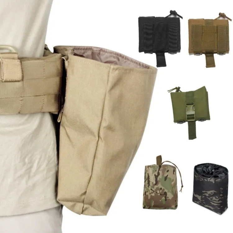 Outdoor Folding Waist Bag Multifunctional Accessory Hanging Bag, Color: Mud Color