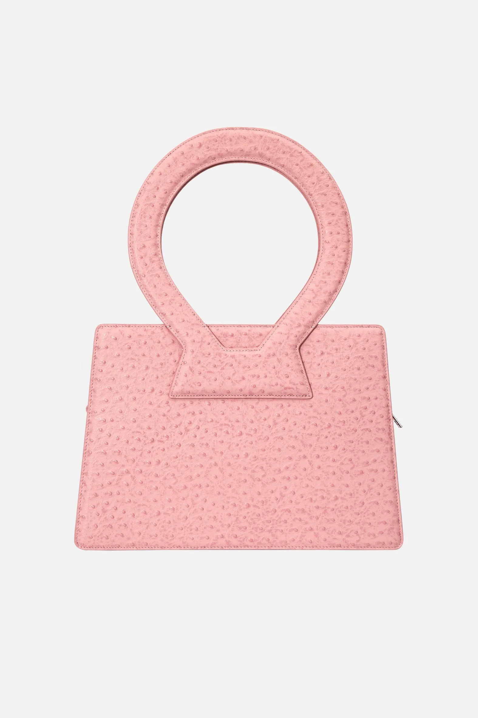 Pink Ostrich Embossed Large Ana