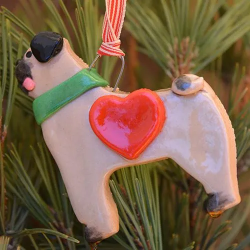 Pug Christmas Ornament