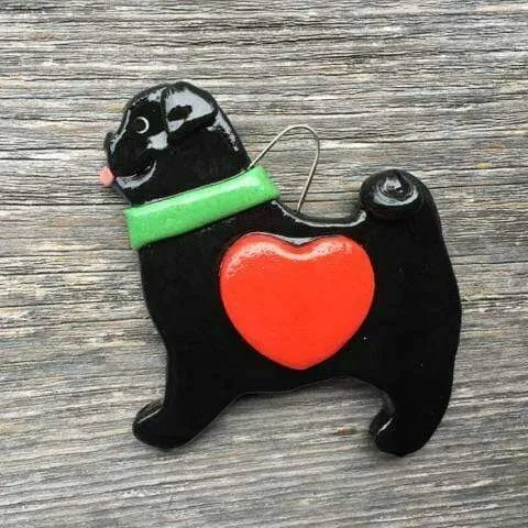 Pug Christmas Ornament