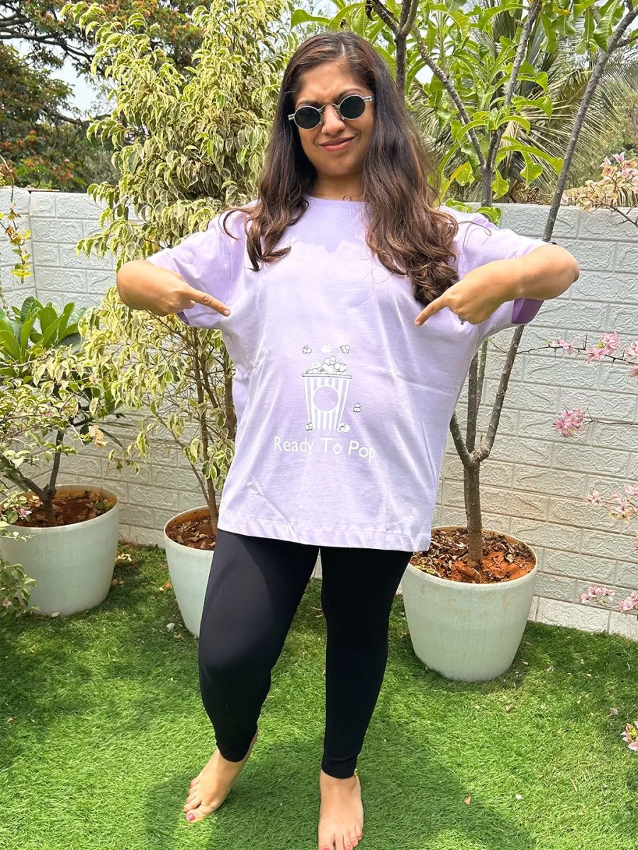 Ready To Pop Oversized Mumma T shirt