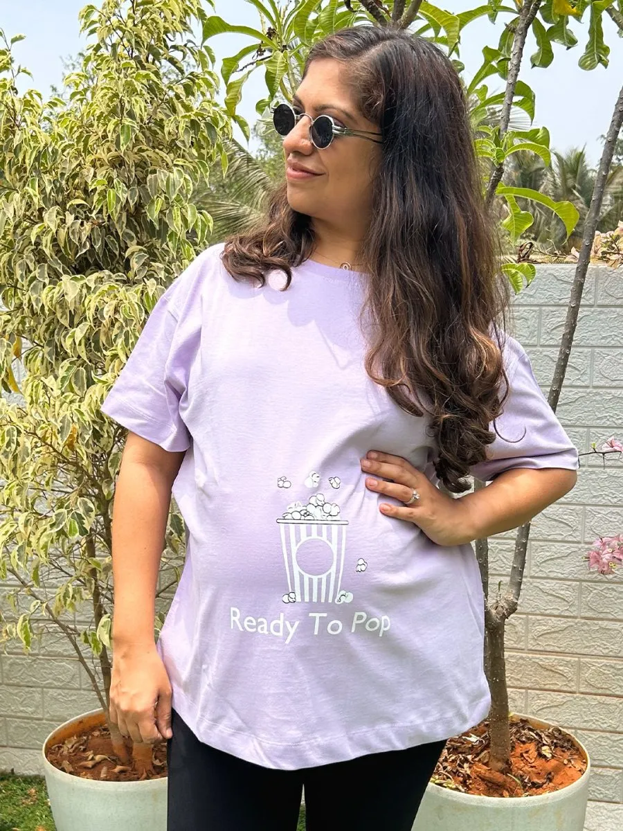 Ready To Pop Oversized Mumma T shirt