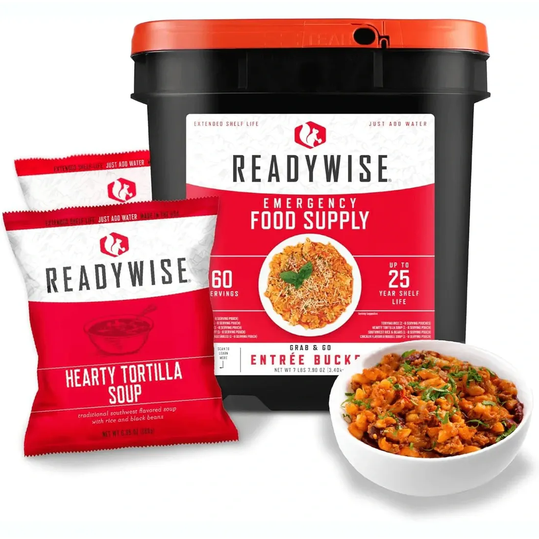 ReadyWise Freeze Dried Entrée Bucket - 60 Servings