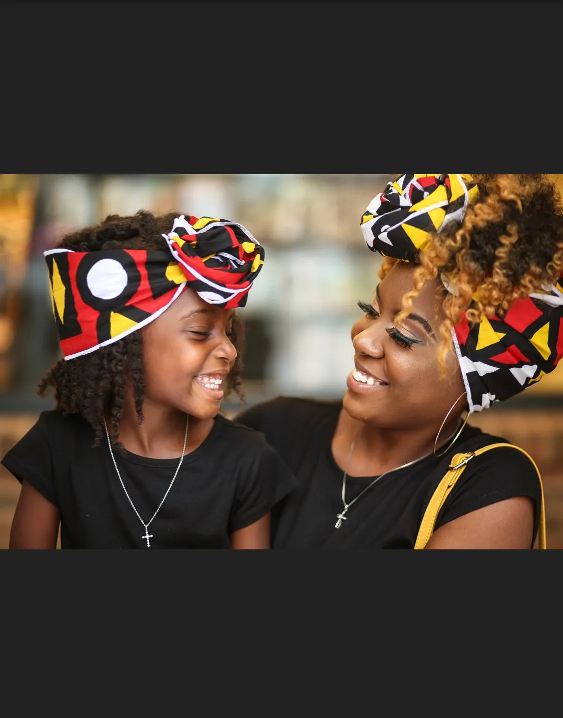 Red Ankara African Mommy and Me Headwrap