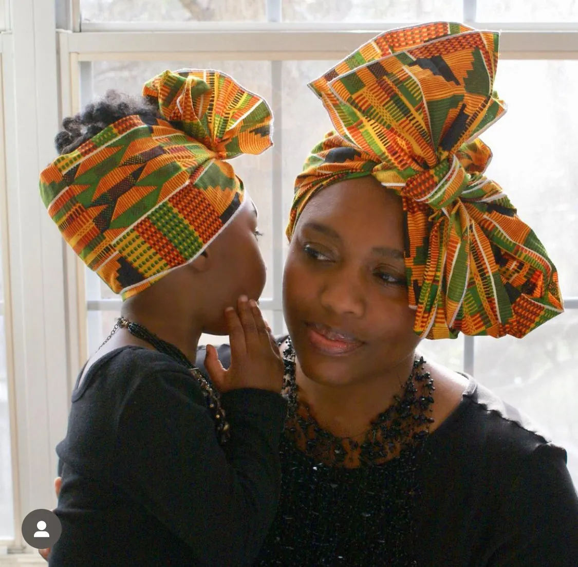 Red Ankara African Mommy and Me Headwrap