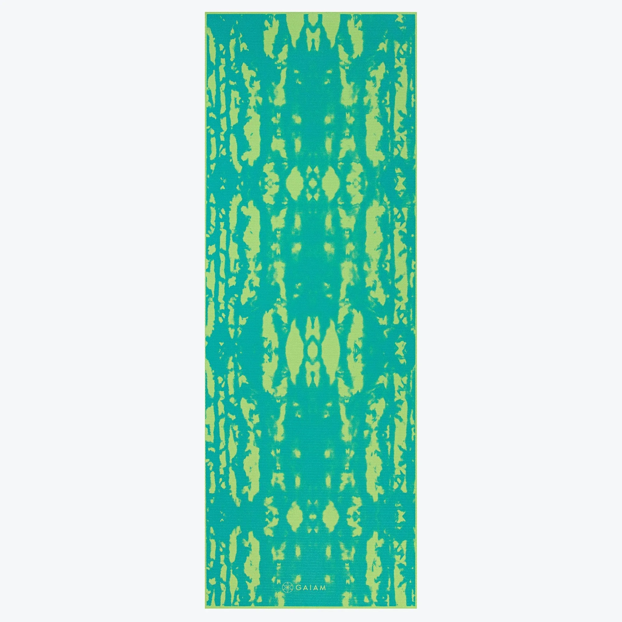 Reversible Turquoise Lotus Yoga Mat (6mm)