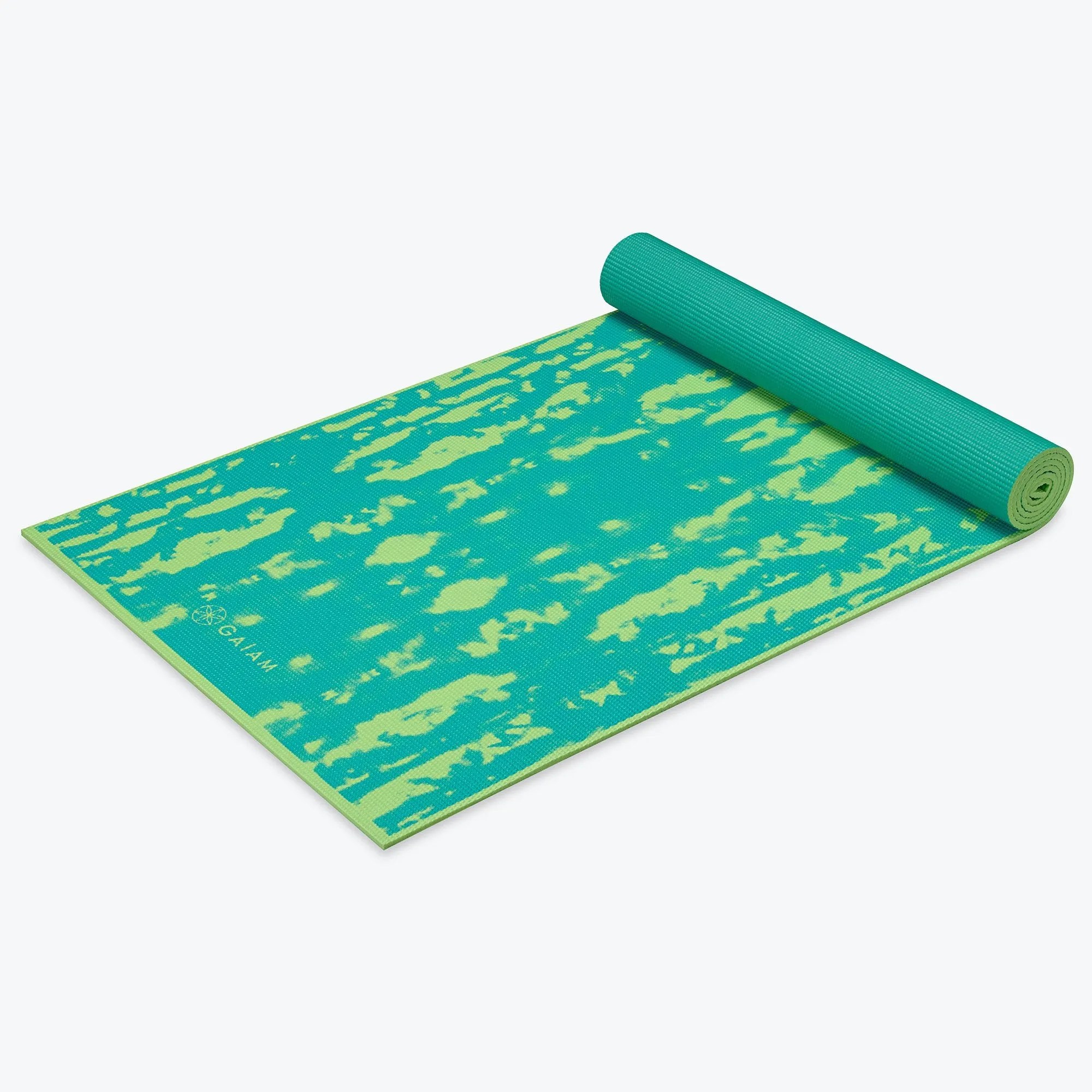 Reversible Turquoise Lotus Yoga Mat (6mm)