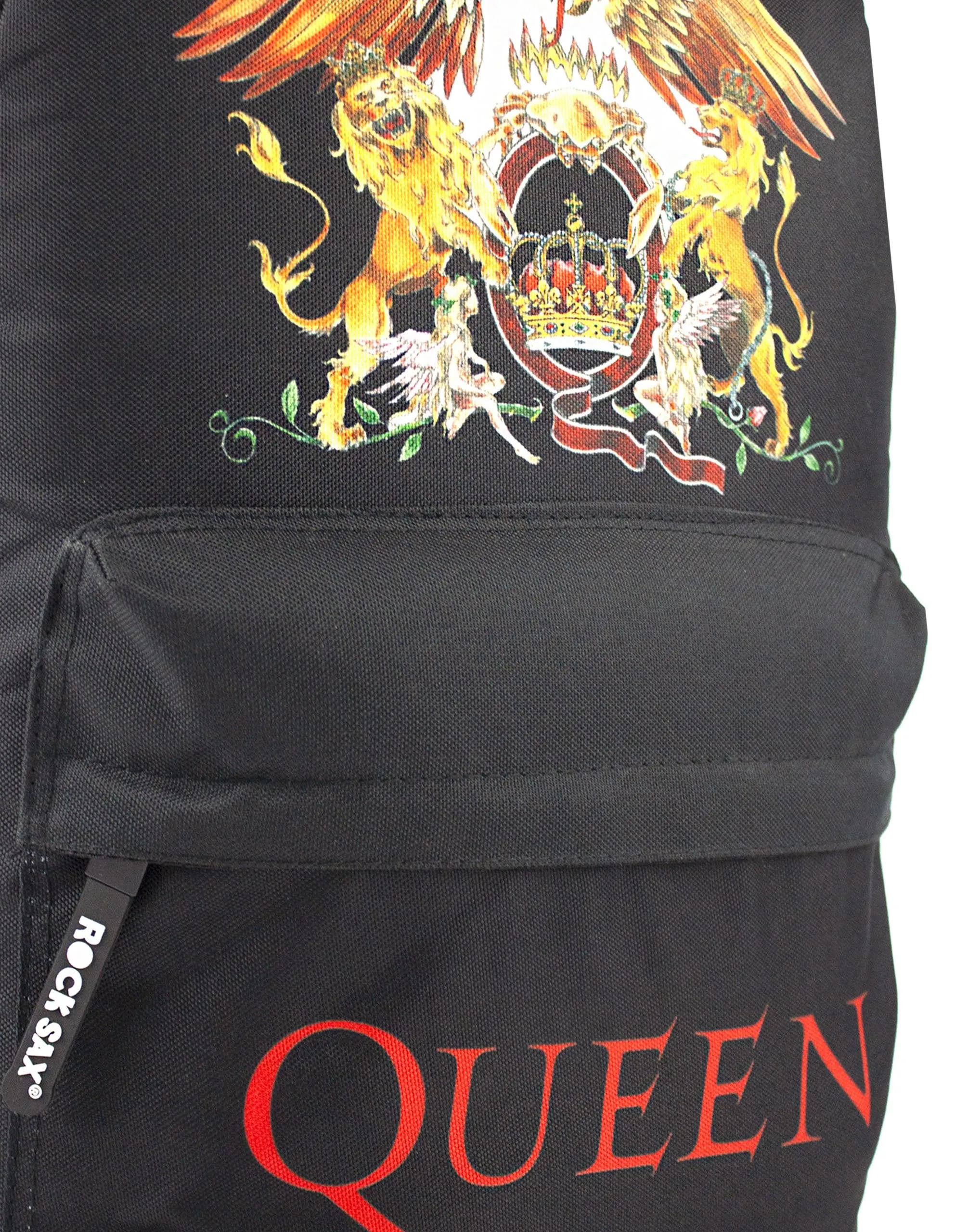 Rock Sax Queen Crest Printed logo Backpack