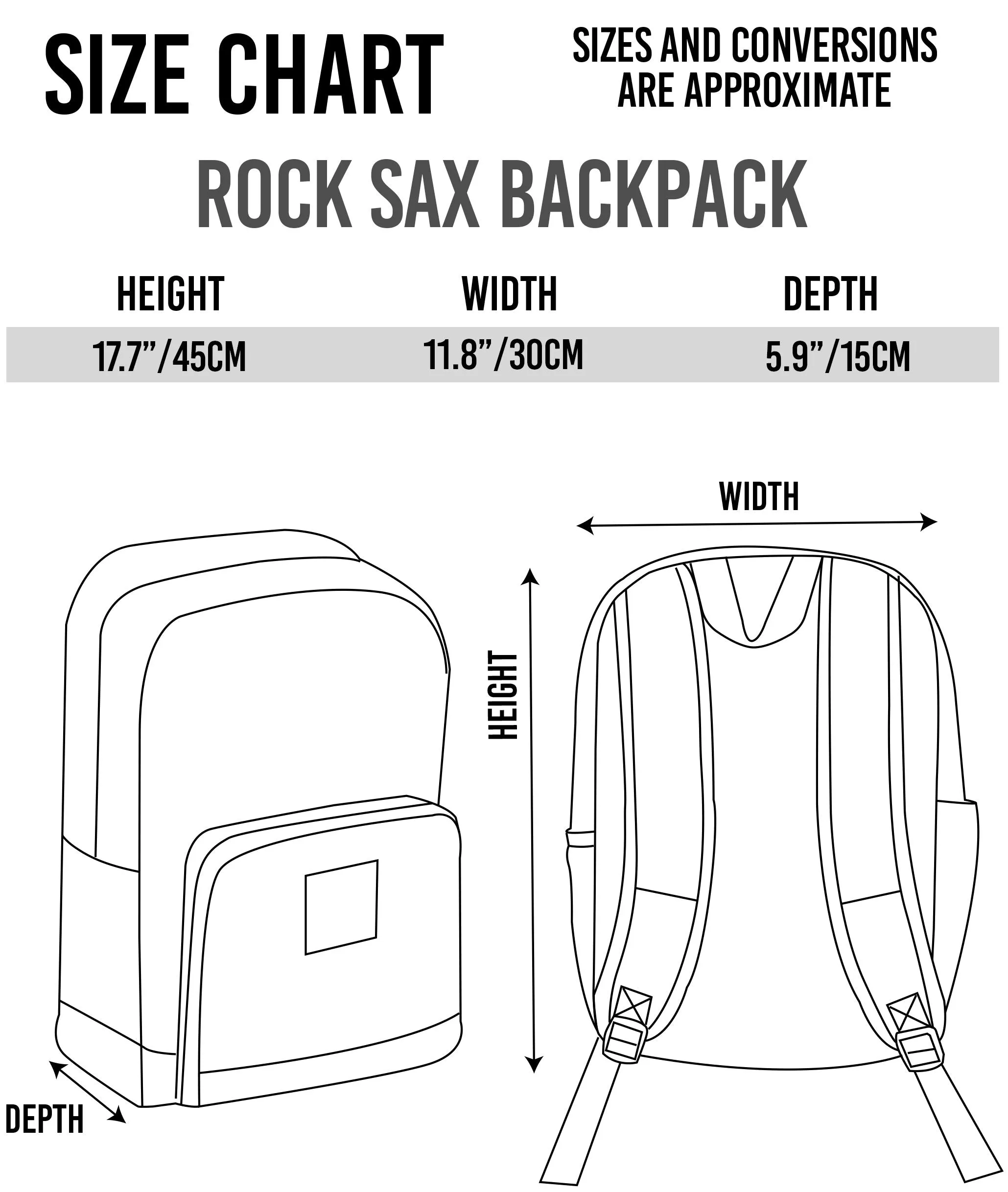 Rock Sax Queen Crest Printed logo Backpack