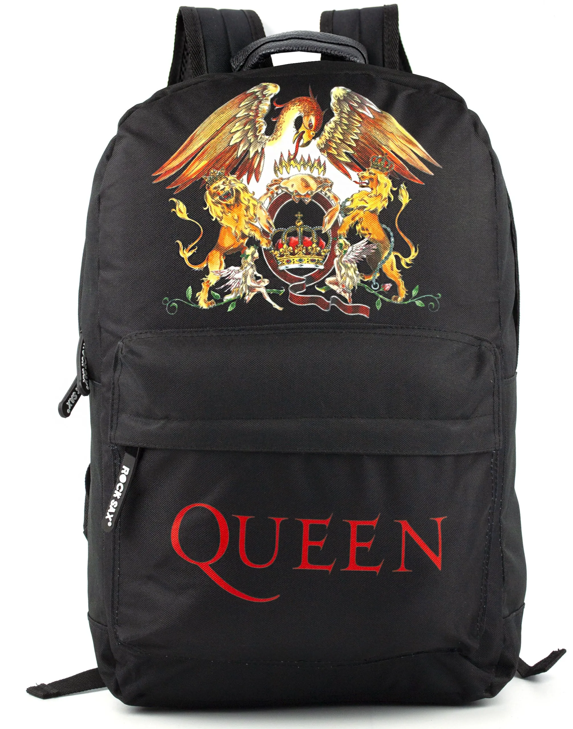 Rock Sax Queen Crest Printed logo Backpack