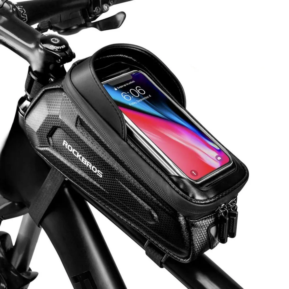 ROCKBROS EVA Waterproof Bike Phone Frame Bag for 6.8" Phones