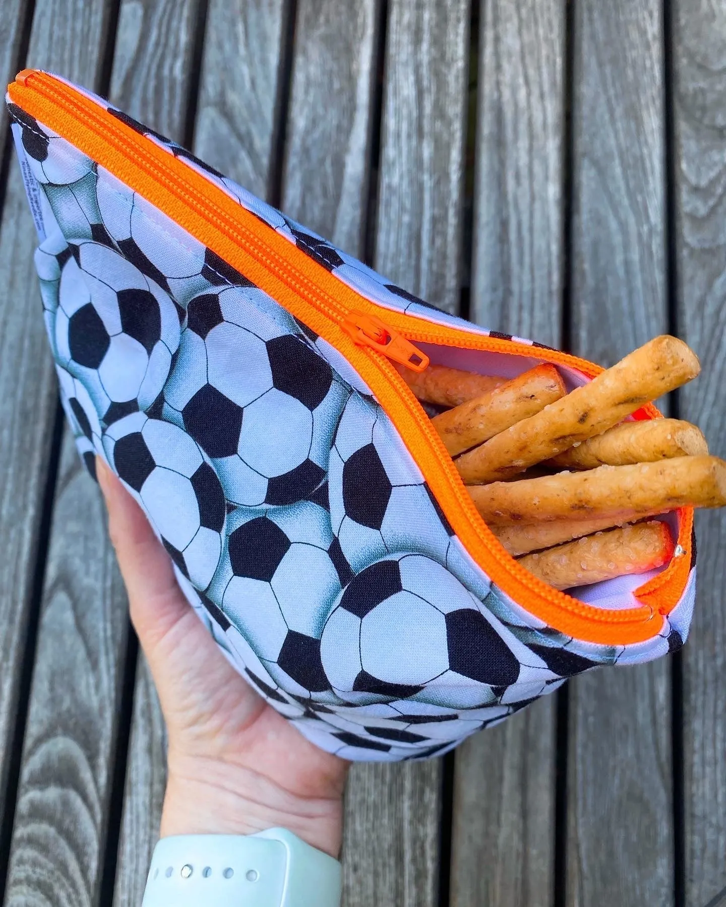 Sandwich Sized Reusable Zippered Bag Crabs and Life Rings