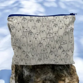 Sandwich Sized Reusable Zippered Bag Polar Bears