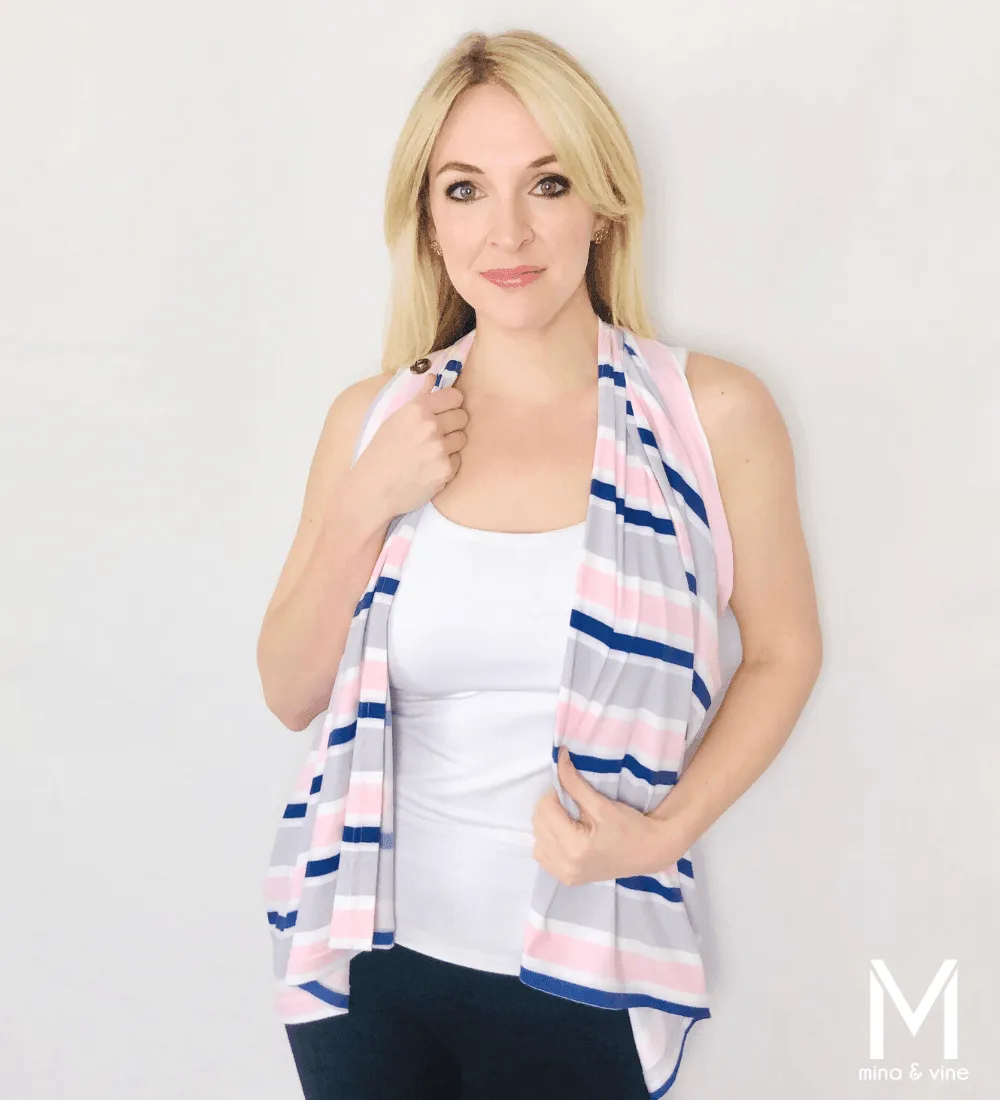 Savvy Stripe Multi-Way Smart Scarf