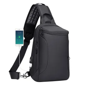 Sling Bag for Men with USB Charging Port