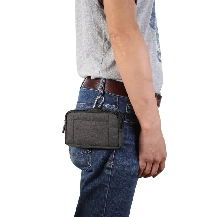 Sports Denim Universal Phone Bag Waist Bag for 5.2 inch or below Smartphones, Size: S (Black)