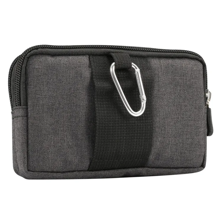 Sports Denim Universal Phone Bag Waist Bag for 5.2 inch or below Smartphones, Size: S (Black)