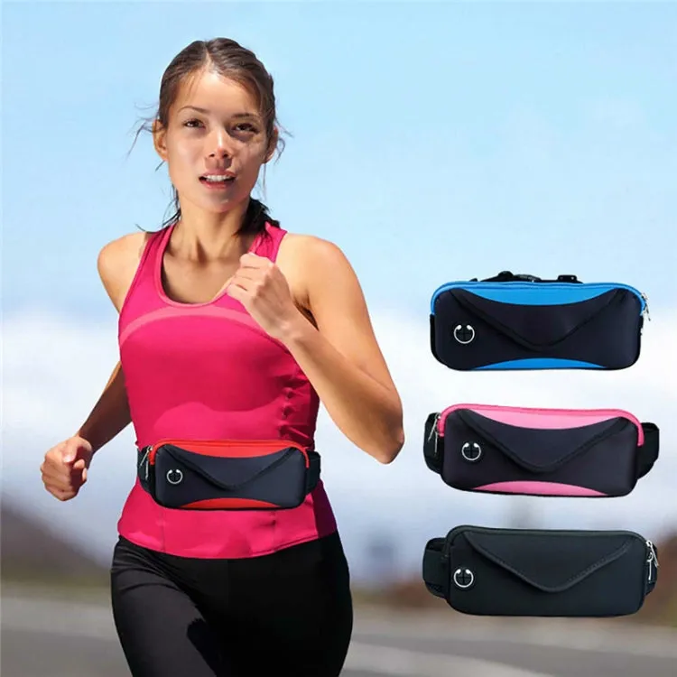 Sports Running Mobile Phone Waterproof Waist Bag, Specification:iPhone Universal(Black)