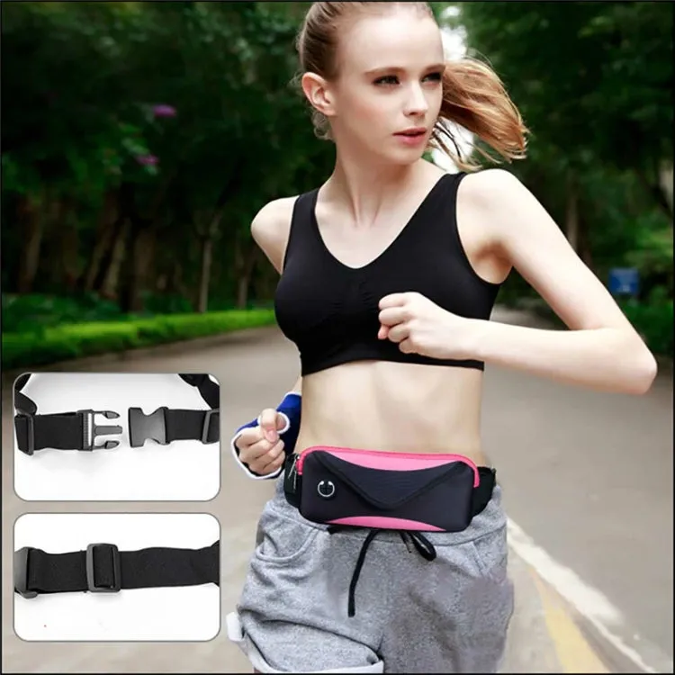 Sports Running Mobile Phone Waterproof Waist Bag, Specification:iPhone Universal(Black)