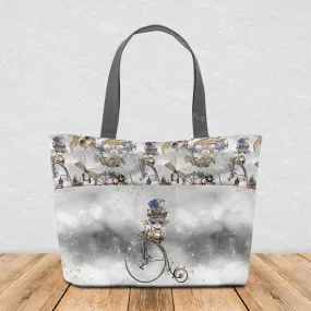 Steampunk Grey Fox and Bike Bag Rapport