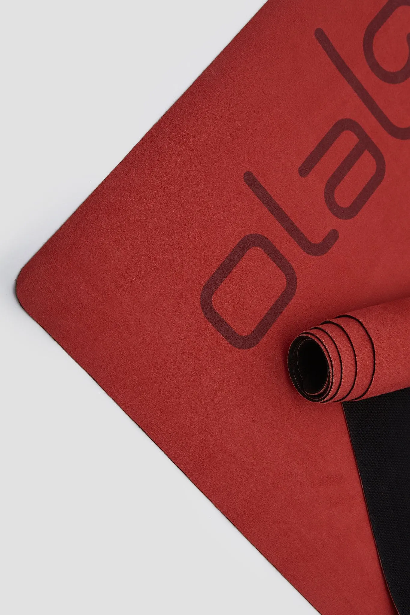 Suede Foldable Travel Yoga Mat - Red