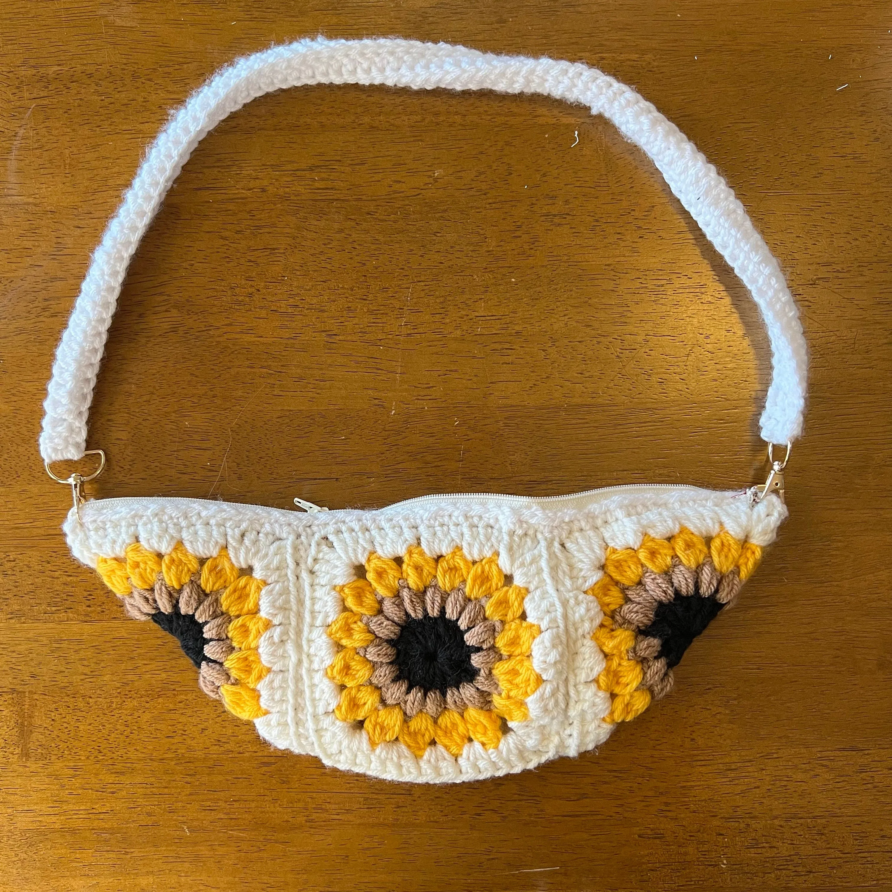 Sunflower and Sunshine Crochet CrossBody Bag - PATTERN ONLY