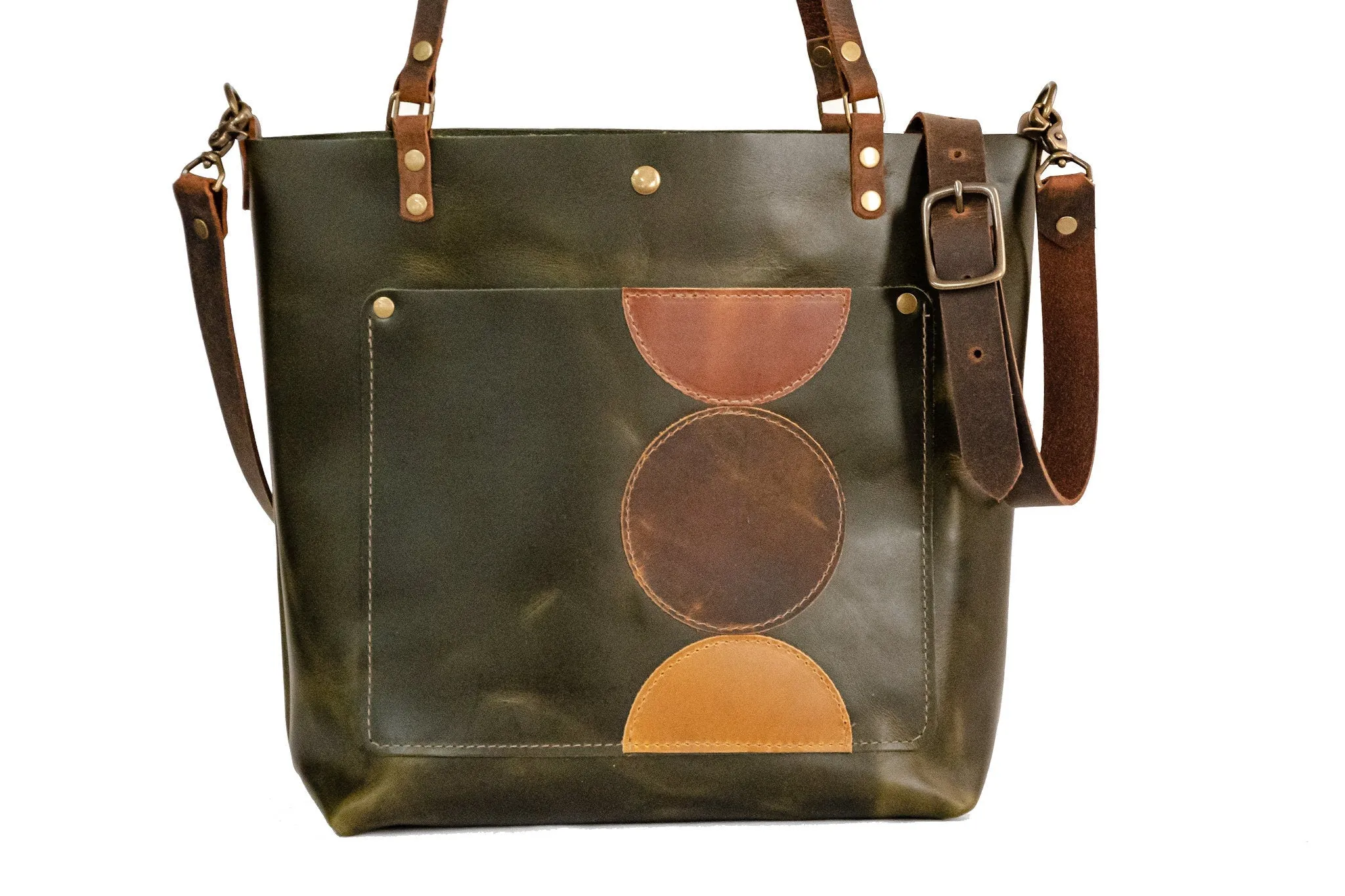 The Abstract Leather Tote Bag | LIMITED RUN | Handmade Purse | Made in the USA | Leather Handbag