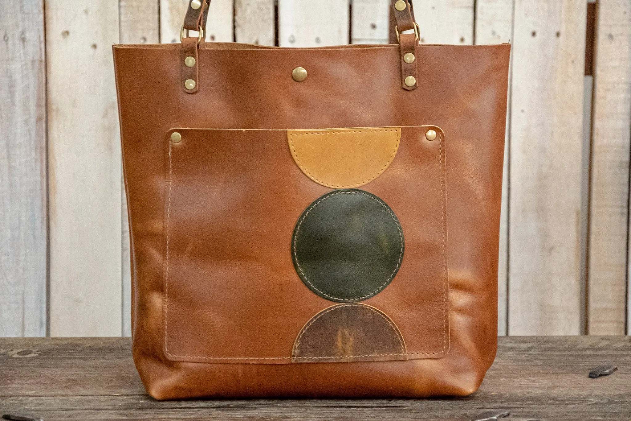 The Abstract Leather Tote Bag | LIMITED RUN | Handmade Purse | Made in the USA | Leather Handbag