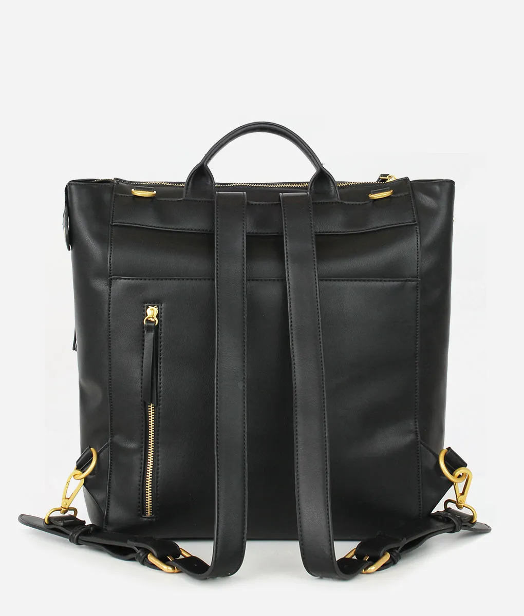 The Square Diaper Bag - Black