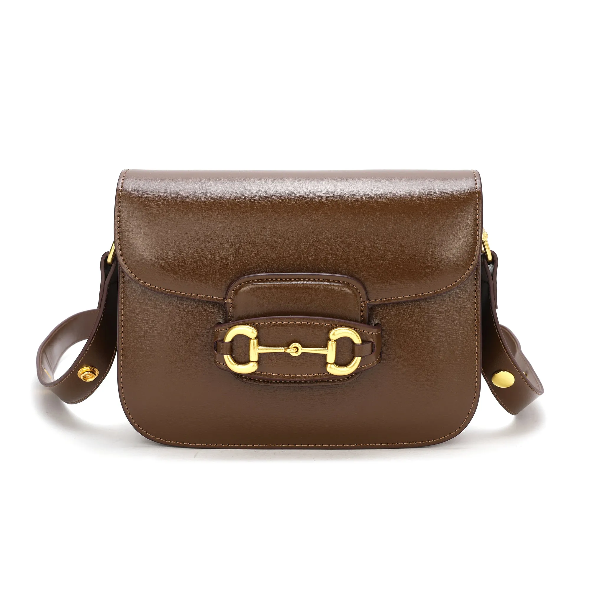 Tifanny & Fred Top-Grain Leather Foldover Messenger/Shoulder Bag