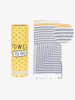 Towel to Go Bali Hammam Towel Grey/Mustard