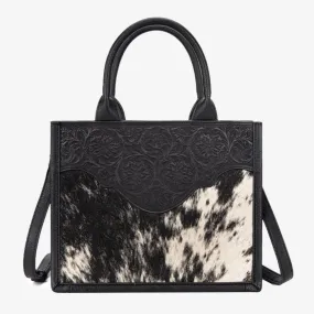 Trinity Ranch Embossed Floral Concealed Carry Tote Black