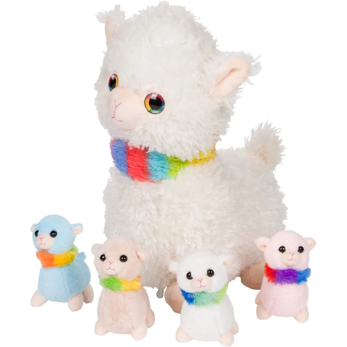 Unicorn Stuffed Animals for Girls Ages 3 4 5 6 7 8 Years; Stuffed Mommy Unicorn with 4