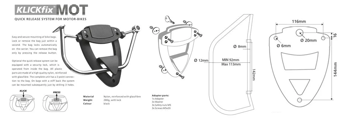 UNIT Garage Klickfix Racks - BMW R 1200 GS (2004-2012)