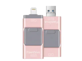 USB Flash Drives Compatible Iphone/Ios/Apple/Ipad/Android & PC 128GB [3-In-1] Lightning OTG Jump Drive 3.0 USB Memory Stick