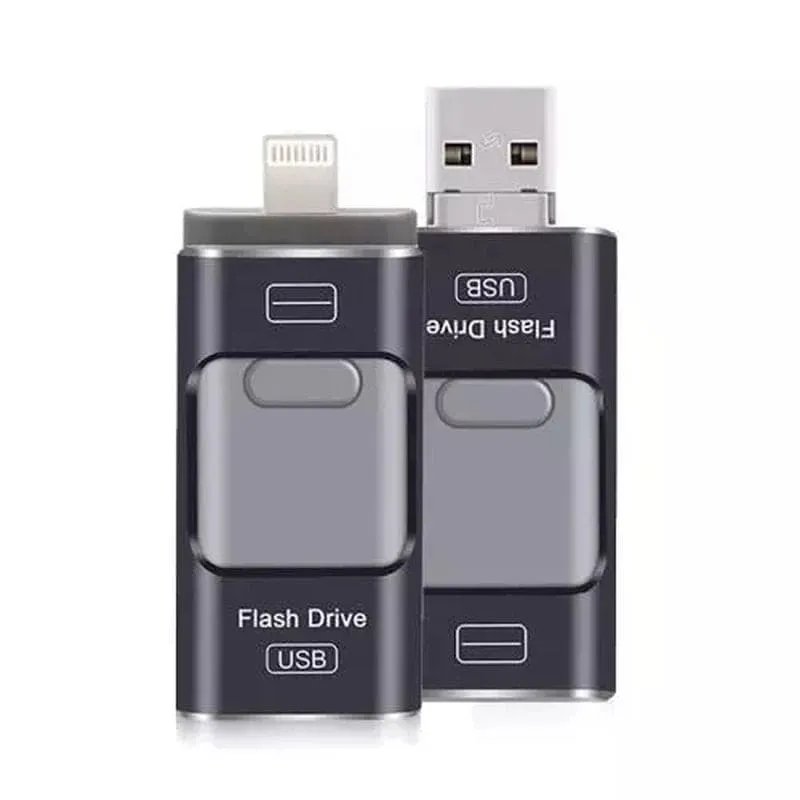 USB Flash Drives Compatible Iphone/Ios/Apple/Ipad/Android & PC 128GB [3-In-1] Lightning OTG Jump Drive 3.0 USB Memory Stick