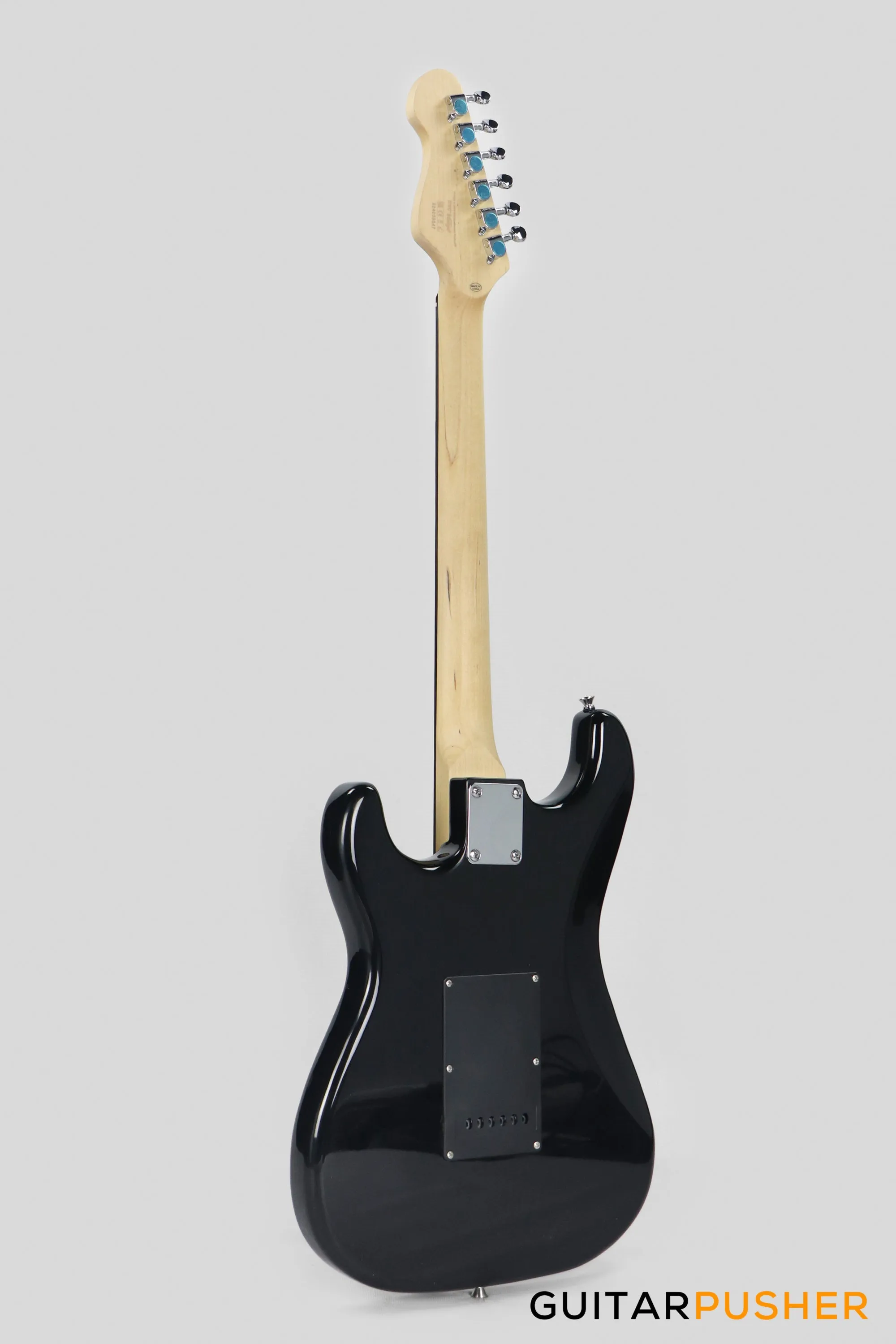 Vintage Coaster Series V60 S-Style Electric Guitar w/ Kinsman 10-Watt Amplifier, Gig Bag, & Accessories - Boulevard Black