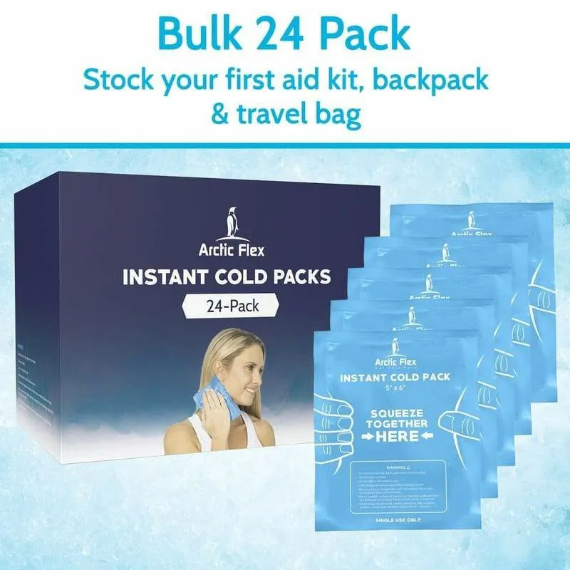 Vive Health Arctic Flex Instant Cold Packs, Pack of 24