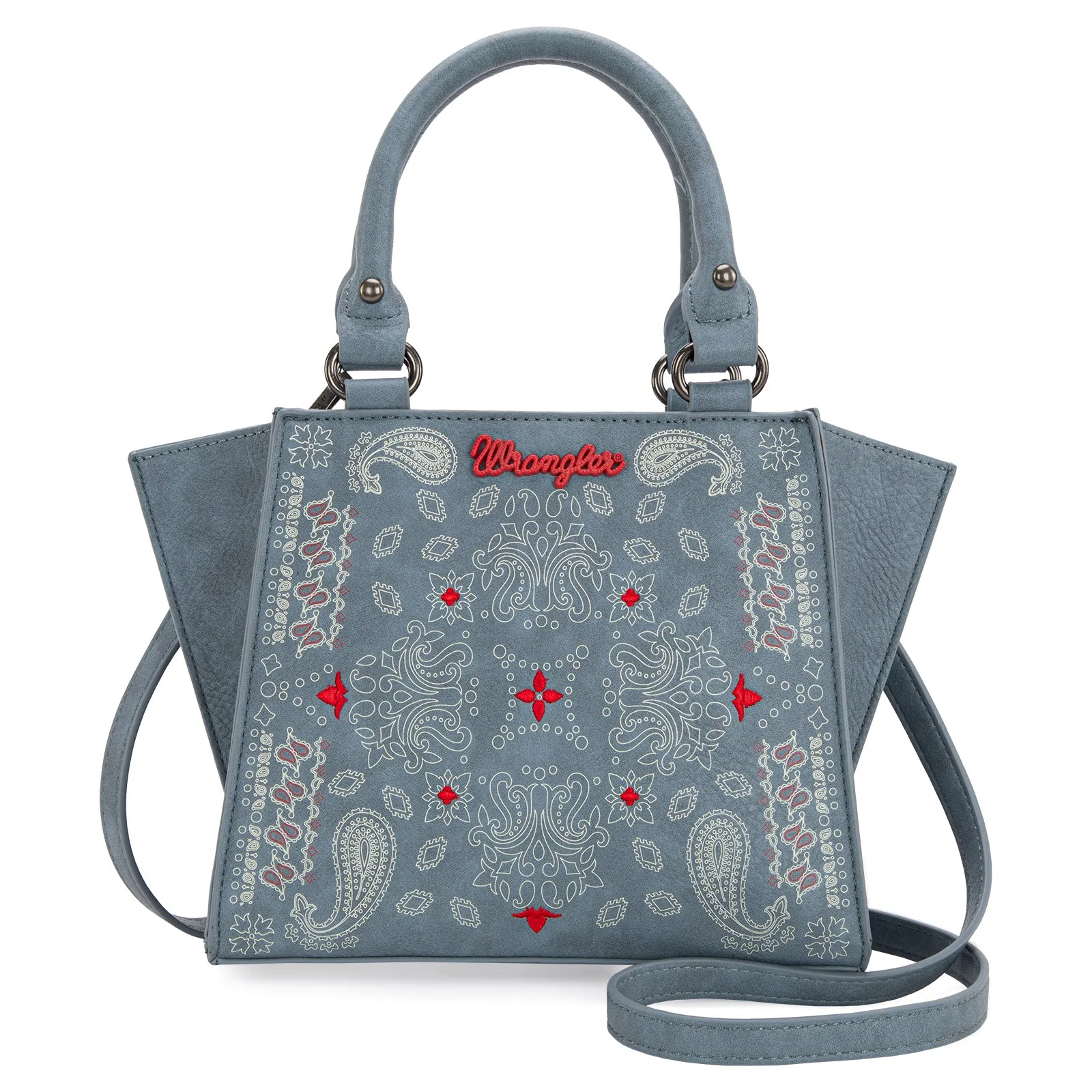 WG134-8012  Wrangler Paisley Mini Satchel/Crossbody Jean