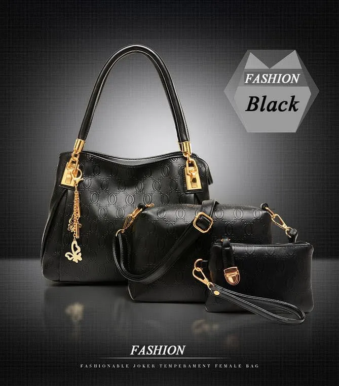 Women Bag Leather Handbags Messenger Composite Bags Ladies Designer Handbags Famous Brands Fashion Bag For Women 3pcs/set