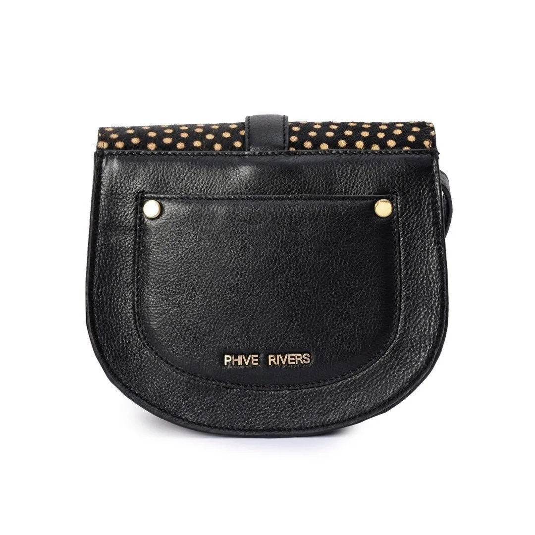 Women's Leather Crossbody Bag - PRU1349